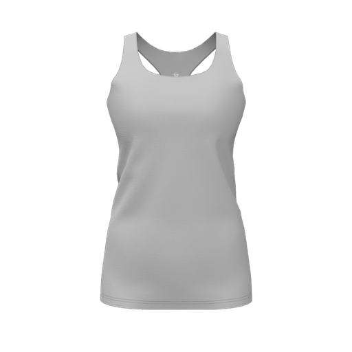 [FT0TRBGY-FYS-LOGO2] Decker Racerback Tank Top (Female Youth S, Gray, Logo 2)