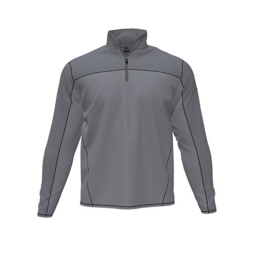 [CUS-DFW-QTRZ-PER-LSL-GRY-AS-LOGO2] Quarter Zip Pullover (Adult S, Gray, Logo 2)