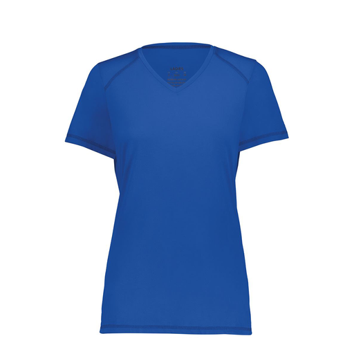 [6844.060.XS-LOGO2] Women's SoftTouch Short Sleeve (Female Adult XS, Royal, Logo 2)