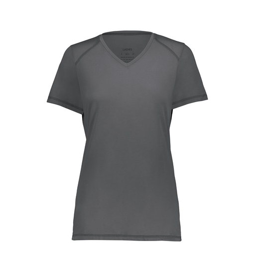 [6844.98D.XS-LOGO3] Women's SoftTouch Short Sleeve (Female Adult XS, Gray, Logo 3)