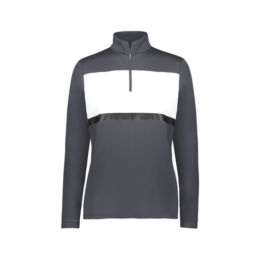 [222791.F52.XS-LOGO1] Ladies Bold 1/4 Zip Pullover (Female Adult XS, Gray, Logo 1)