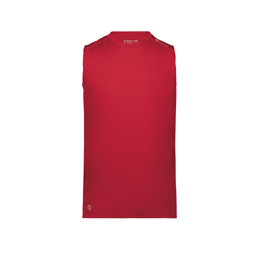 [222593.083.S-LOGO3] Men's CoolDry TankTop (Adult S, Red, Logo 3)