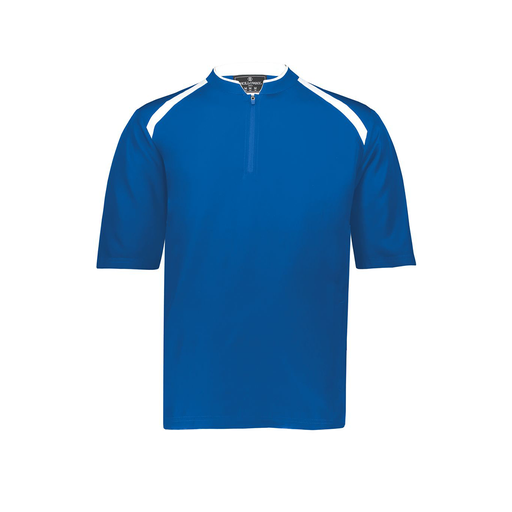 [229581-AS-RYL-LOGO1] Men's Dugout Short Sleeve Pullover (Adult S, Royal, Logo 1)