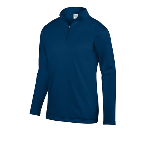 [FOLQFFNV-AS-LOGO1] Decker Men's FlexFleece 1/4 Zip (Adult S, Navy, Logo 1)