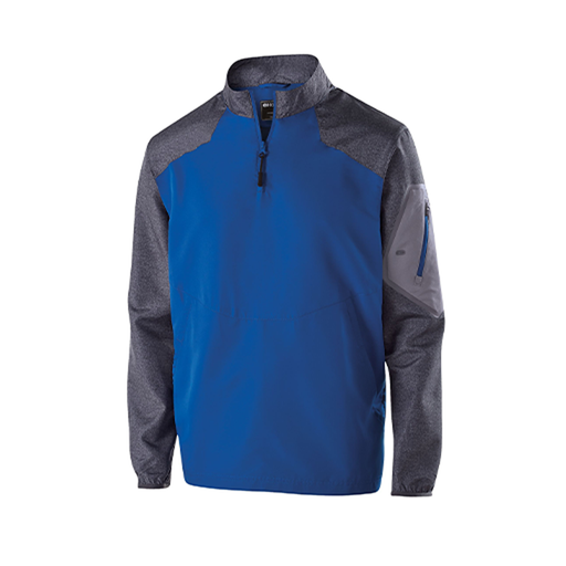 [229155.H02.XS-LOGO1] Men's Raider LS Pullover (Adult XS, Royal, Logo 1)