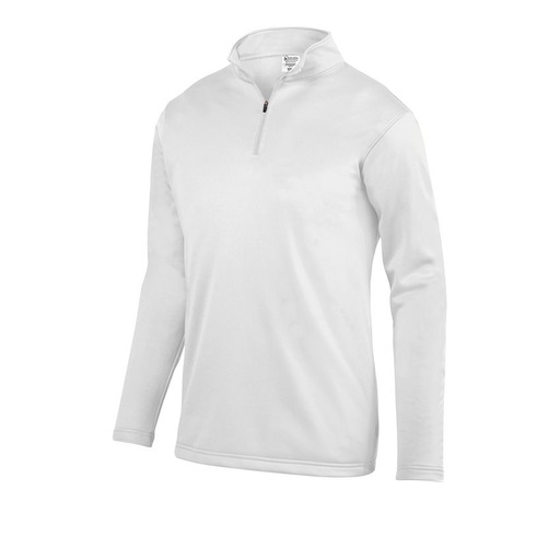 [FOLQFFWH-YS-LOGO3] Decker Youth FlexFleece 1/4 Zip (Youth S, White, Logo 3)
