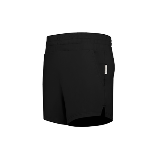 [223704.080.XS-LOGO2] LADIES VENTURA SOFT KNIT SHORTS (Female Adult XS, Black, Logo 2)