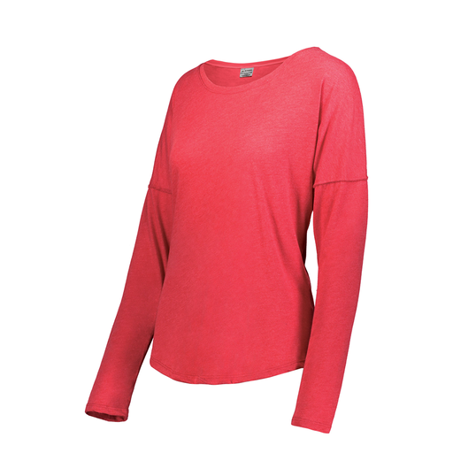 [3077.V96.XS-LOGO1] Ladies LS Ultra-blend T-Shirt (Female Adult XS, Red, Logo 1)